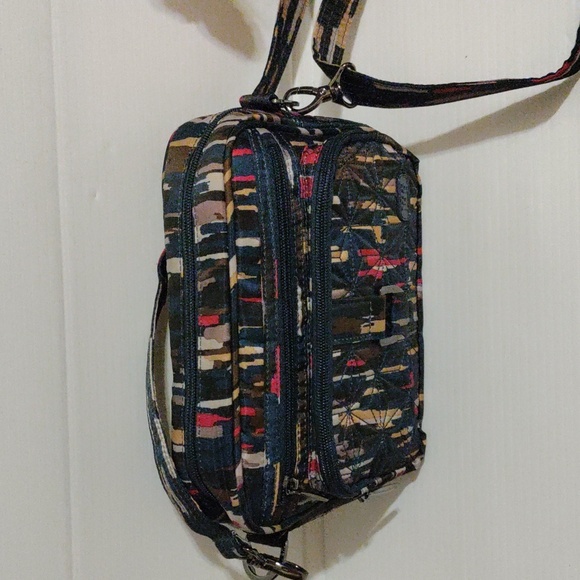 Lug Carousel Crossbody Bag Purse Quilted Blue Pink Detachable Shoulder Strap - Picture 1 of 10